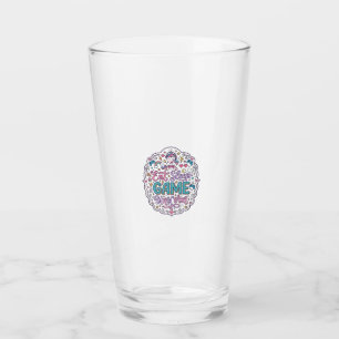 Unicorn Eat Sleep Game Unicorn Playful Print on De Glass