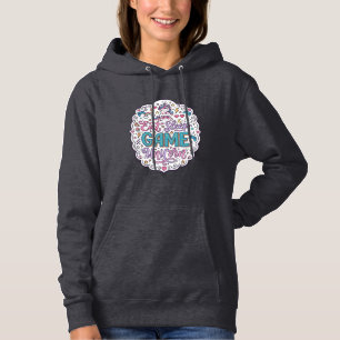Unicorn Eat Sleep Game Unicorn Playful Print on De Hoodie
