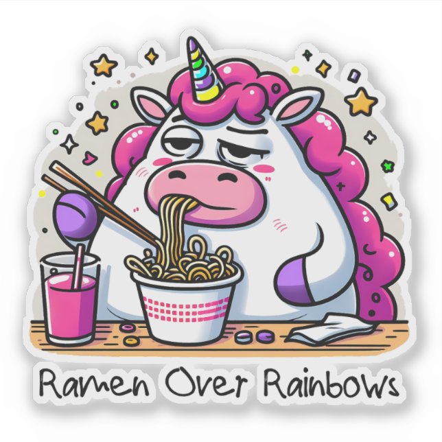 Unicorn Eating Ramen (Front)