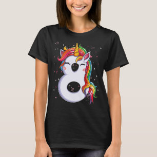 Unicorn Eight 8 Years Old 8th Birthday Girl Bday P T-Shirt