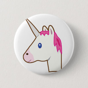 Unicorn emoji 6 cm round badge