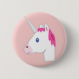 Unicorn emoji 6 cm round badge