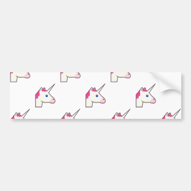 unicorn emoji bumper sticker (Front)