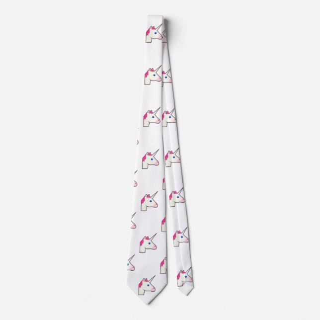 unicorn emoji menswear mens necktie neck tie (Front)