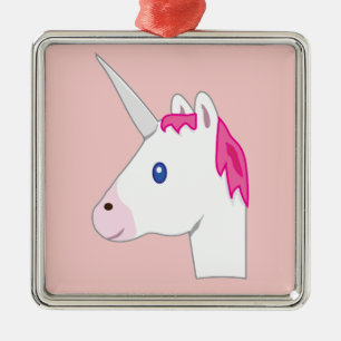 Unicorn emoji metal tree decoration
