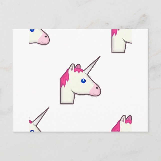 unicorn emoji postcard (Front)