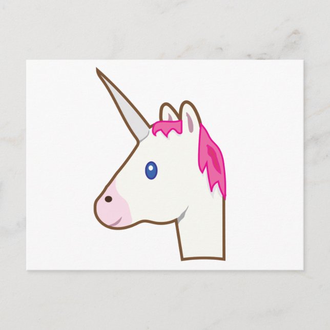 Unicorn emoji postcard (Front)