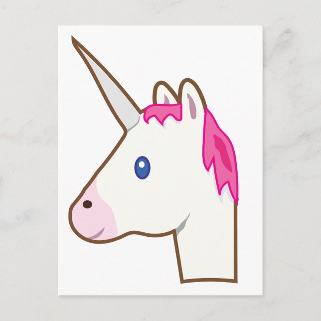 Unicorn emoji postcard (Front)