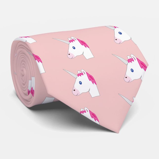 Unicorn emoji tie (Rolled)