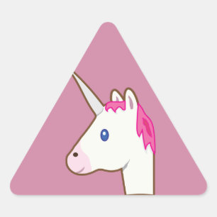 Unicorn emoji triangle sticker