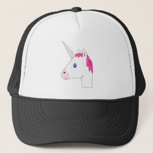 Unicorn emoji trucker hat