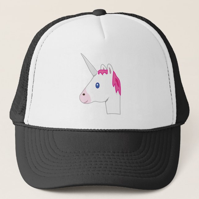 Unicorn emoji trucker hat (Front)