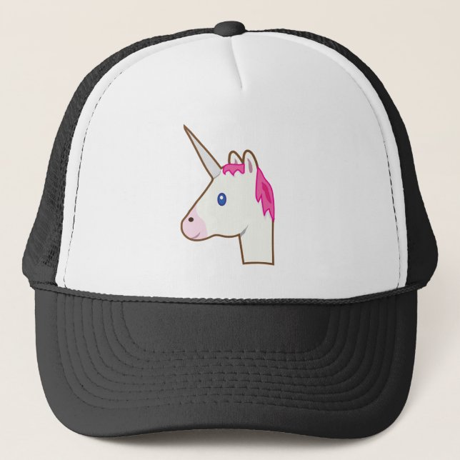 Unicorn emoji trucker hat (Front)