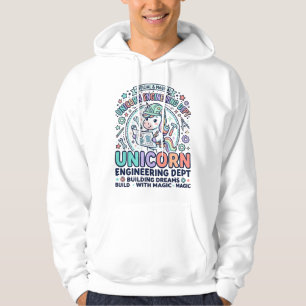 Unicorn Engineering Dept Bold Typography T-Shirt D Hoodie