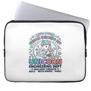 Unicorn Engineering Dept Bold Typography T-Shirt D Laptop Sleeve