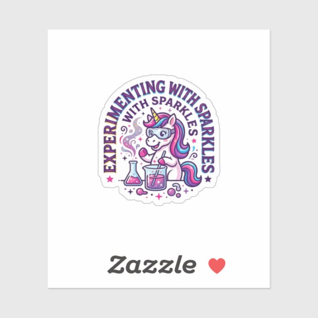Unicorn Experimenting with Sparkles Commercial Cut (Sheet)