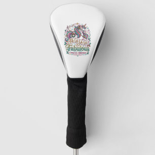 Unicorn Fa La La La Fabulous White Background Cute Golf Head Cover