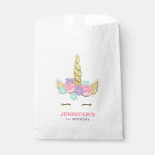 Unicorn Face Birthday Favour bags Magical Pink