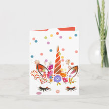 Unicorn Face Birthday Template