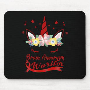 Unicorn Face Brain Aneurysm Awareness Mouse Pad