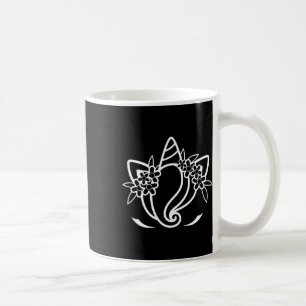 Unicorn Face Cute Eyelashes Sunday Easter Flowers  Coffee Mug
