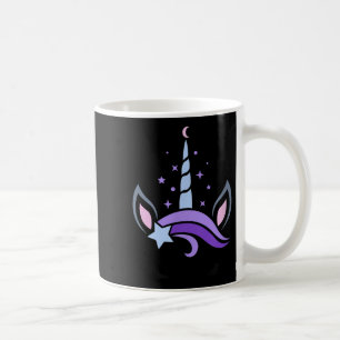 Unicorn Face Eyelashes Celestial Moon Star Boho Lu Coffee Mug