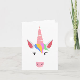 Unicorn Face Eyelashes Halloween Costume With Hair Card