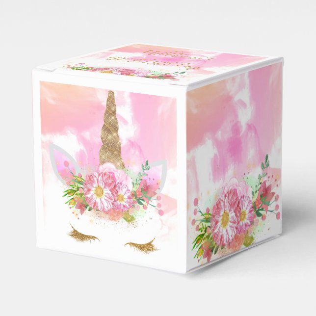 Unicorn Face Favour Bag Favour Box (Front Side)
