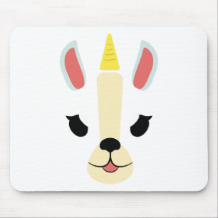 Unicorn Face Funny Angry Cute Halloween Costume Mouse Pad