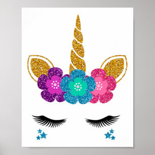 Unicorn Face Halloween Costume Idea And Birthday O Poster
