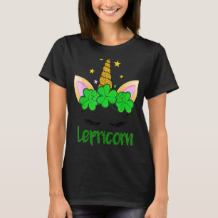 Unicorn Face Leprechaun Lepricorn St Patricks Day T-Shirt