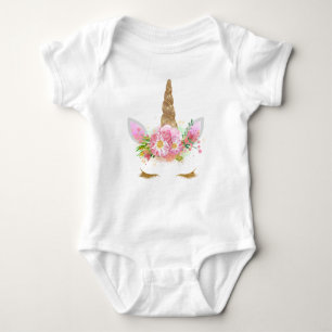Unicorn Face Tutu Outfit Baby Bodysuit