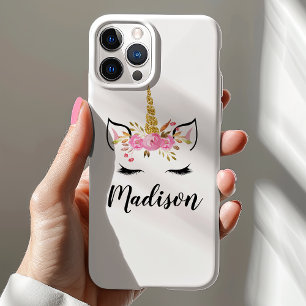 Unicorn Face With Eyelashes Personalised Name iPhone 8/7 Case