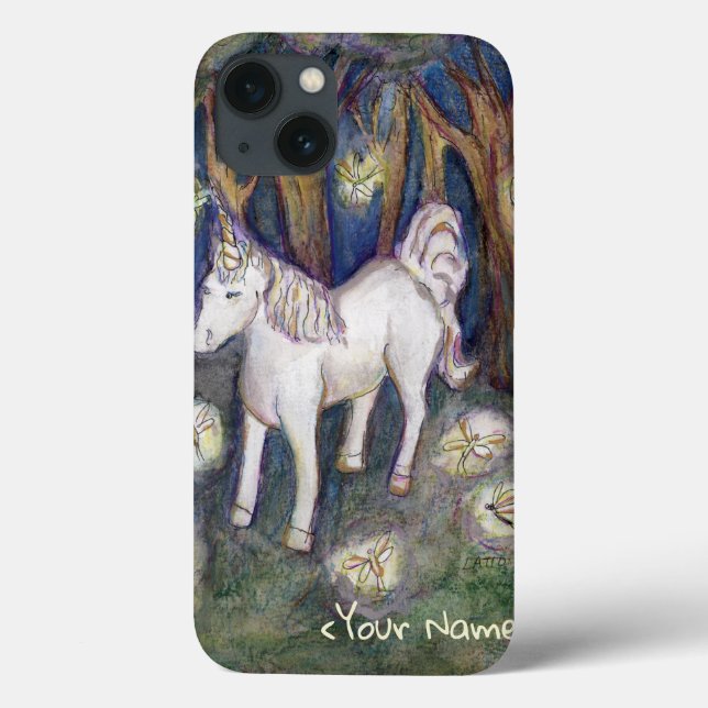 Unicorn & Fairies Custom Name iPad Case Cover Art (Back)