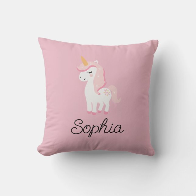  Unicorn, Fairy, Magic – Custom Name Cushion (Front)