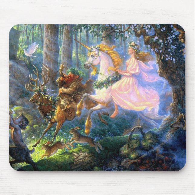 unicorn fairy pan mouse pad (Front)