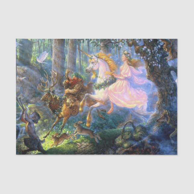 unicorn fairy pan tissue paper (Front)