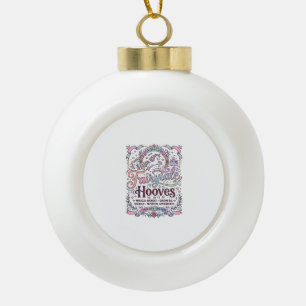 Unicorn Fairytale Hooves Original Merch Design_1 Ceramic Ball Christmas Ornament