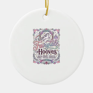 Unicorn Fairytale Hooves Original Merch Design_1 Ceramic Ornament