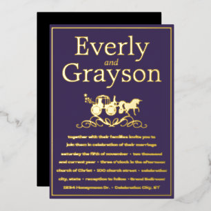 Unicorn Fairytale Purple Gold Wedding