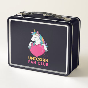 Unicorn Fan Club Kids   Metal Lunch Box