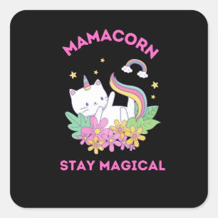 Unicorn Fan Club Magical Square Sticker
