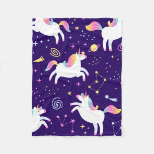 Unicorn Fan Club pattern Cute Fleece Blanket