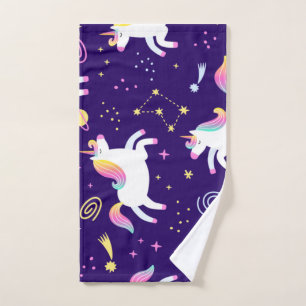 Unicorn Fan Club pattern Hand Towel