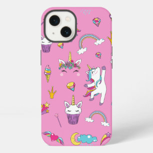 Unicorn Fan Club pattern Pink iPhone 13 Case