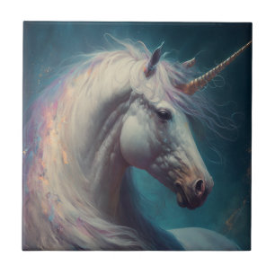 Unicorn Fantasy Art Ceramic Tile