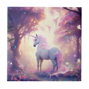 Unicorn Fantasy Art Ceramic Tile