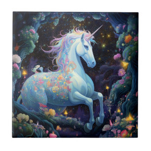 Unicorn Fantasy Art Ceramic Tile