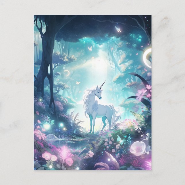 Unicorn Fantasy Art Postcard (Front)