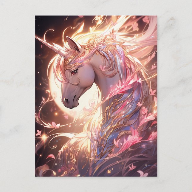 Unicorn Fantasy Art Postcard (Front)